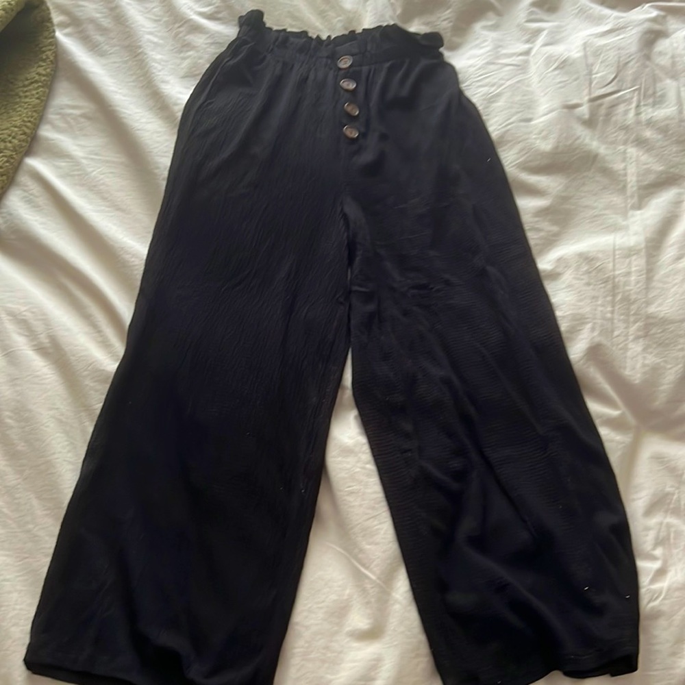 Worn once adorable comfy black flare pants